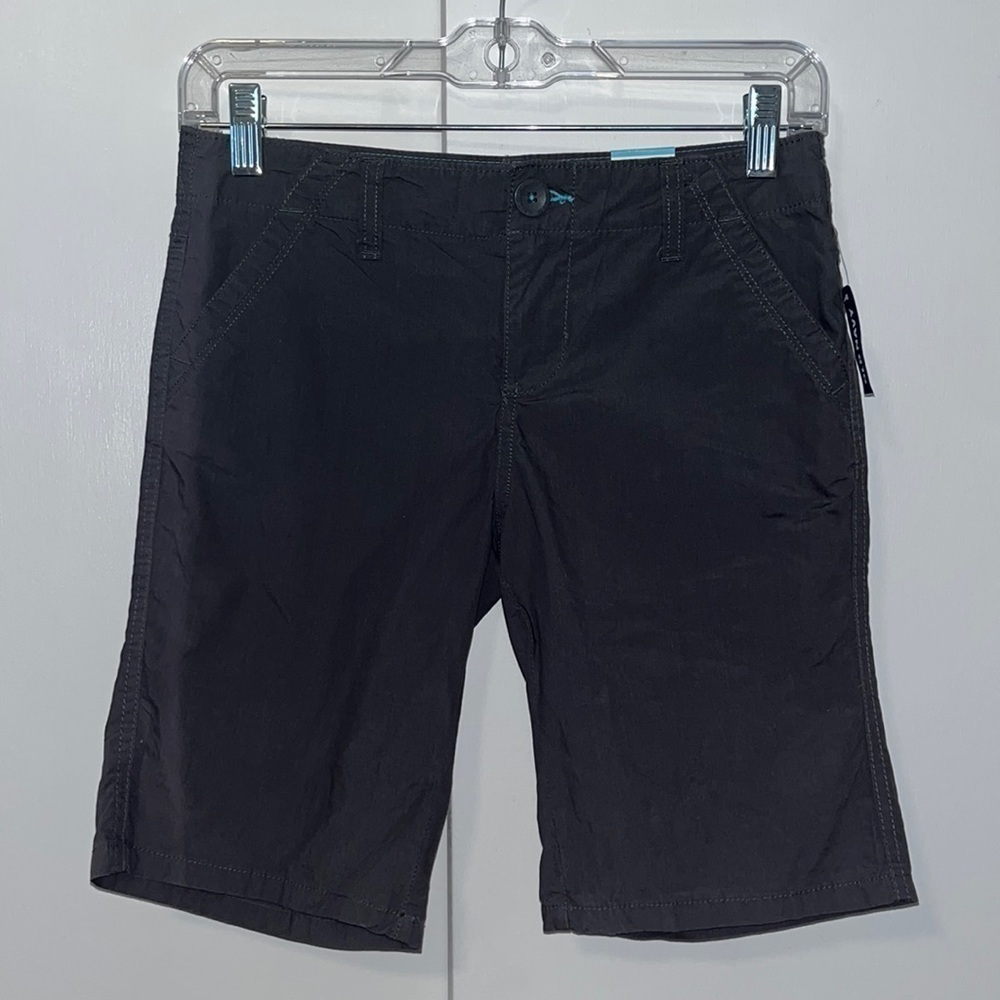 Old Navy Girls Twill Bermuda Shorts Gray Grey 12 Summer Spring